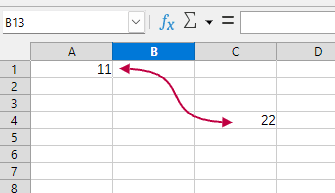 Schermafbeeldingen van verbindingen in Calc