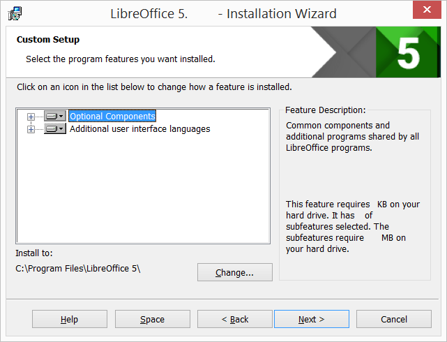 Aangepaste installatie | Installatiewizard
